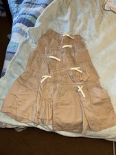 Lot of 6 Old Navy Dock Shorts Boys Medium 8 Khaki Tan Uniform Pull-On Shorts