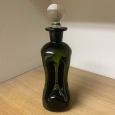 HOLMEGAARD Jacob E. Bang Green Small Decanter Kluk Kluk 7 Inch With Stopper