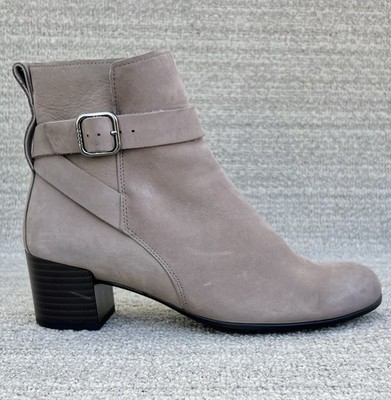 ECCO Dress Classic 35MM Bucke Ankle Taupe Suede Boots Women's Size 6.5 US