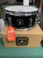 12" Gretsch Mighty Mini Black Hawk Akustik Snare Drum Kit Set 6 Lug in Box