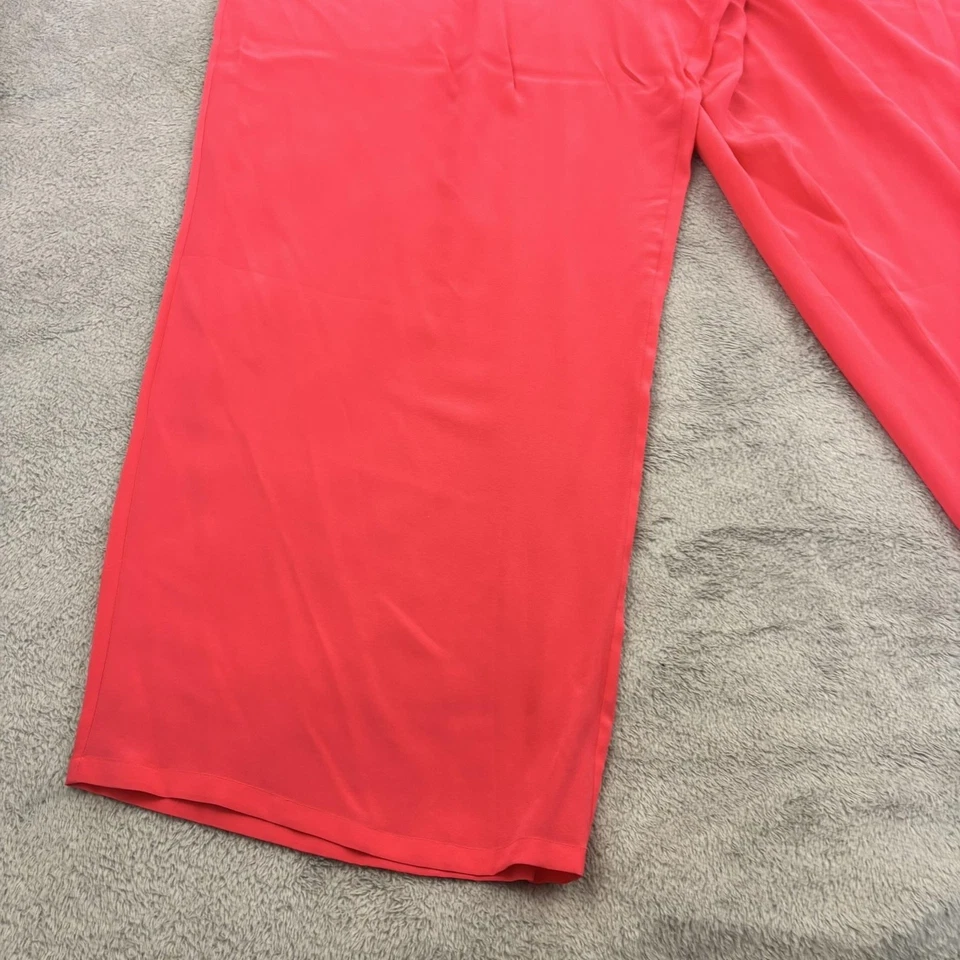 VTG Diane Gilman Silk Wide Leg Palazzo Pants Womens 3X Pink Elastic Waist Lagen - Image 4 of 4