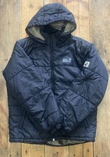 Jack Wolfskin Puffer Jacket - Microguard Silver Tactel - Black - Size 10