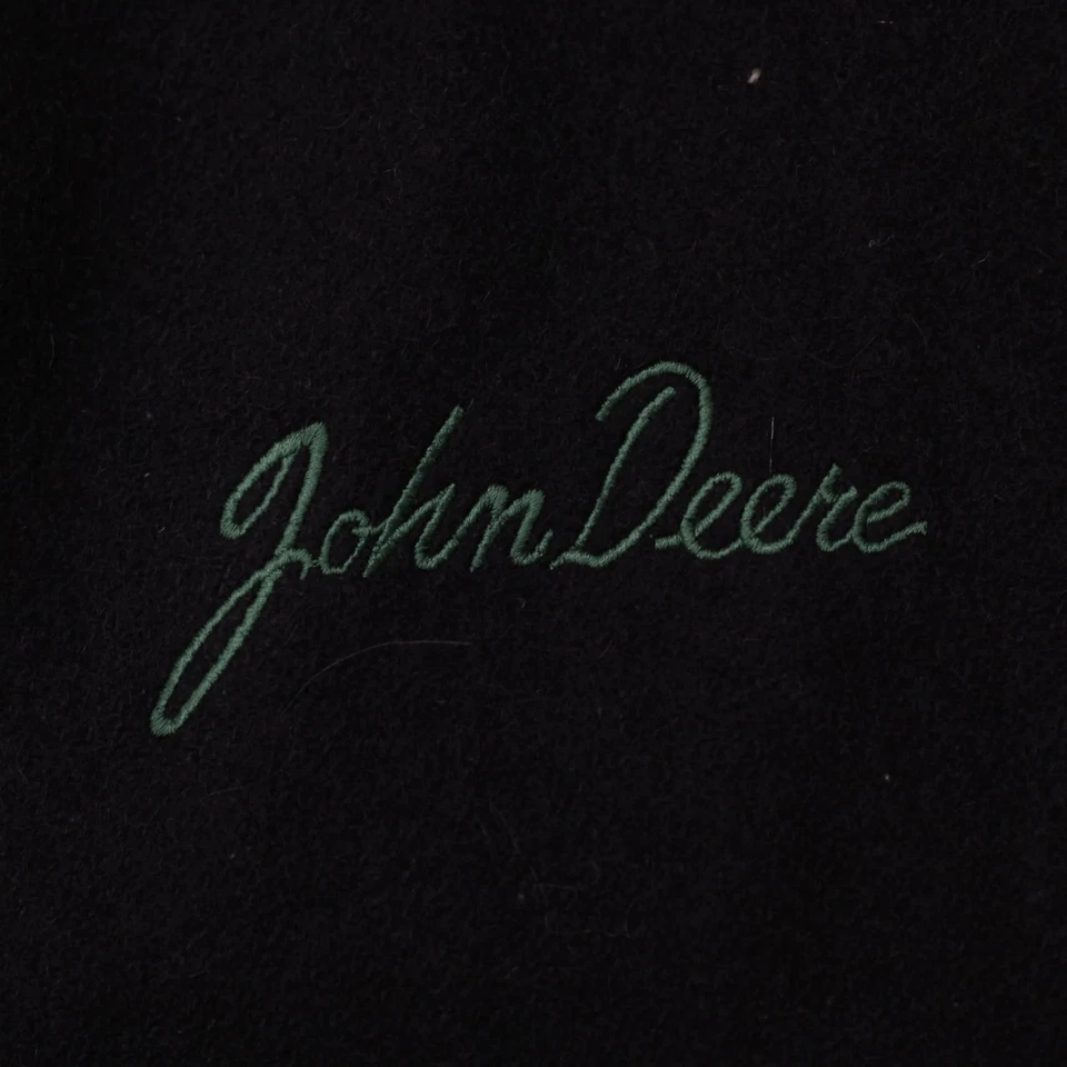 Veste vintage John Deere Varsity en laine mélangée à manches en cuir 2XL - Photo 4/4