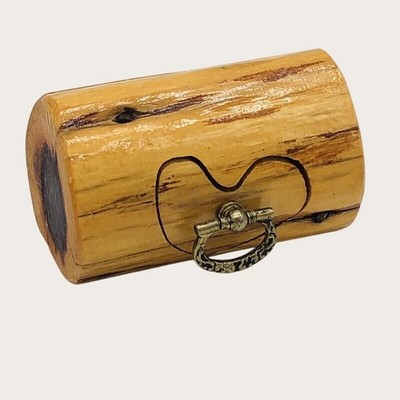 Handcrafted Wooden Trinket Gift Ring Secret Stash Box Cedar New