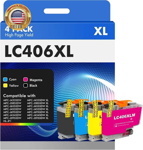 LC406 LC406XL Ink Cartridges for Brother Printer LC 406XL 406 XL for MFC-J4335DW