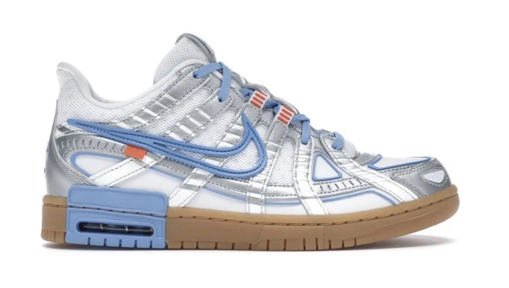 OFF WHITE X NIKE NIKE X OFF WHITE GOMMA Dunk Low blu universitario taglia 14 Regno Unito