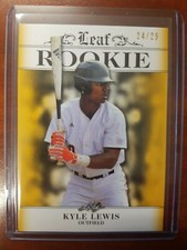 KYLE LEWIS 2016 LEAF ROOKIES EXCLUSIVE ROOKIE CARD #R-KL1 SEATTLE MARINERS 24/25. rookie card picture