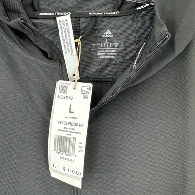 Adidas Workout Cordura Half-Zip Pullover - Size L - Black HD3519