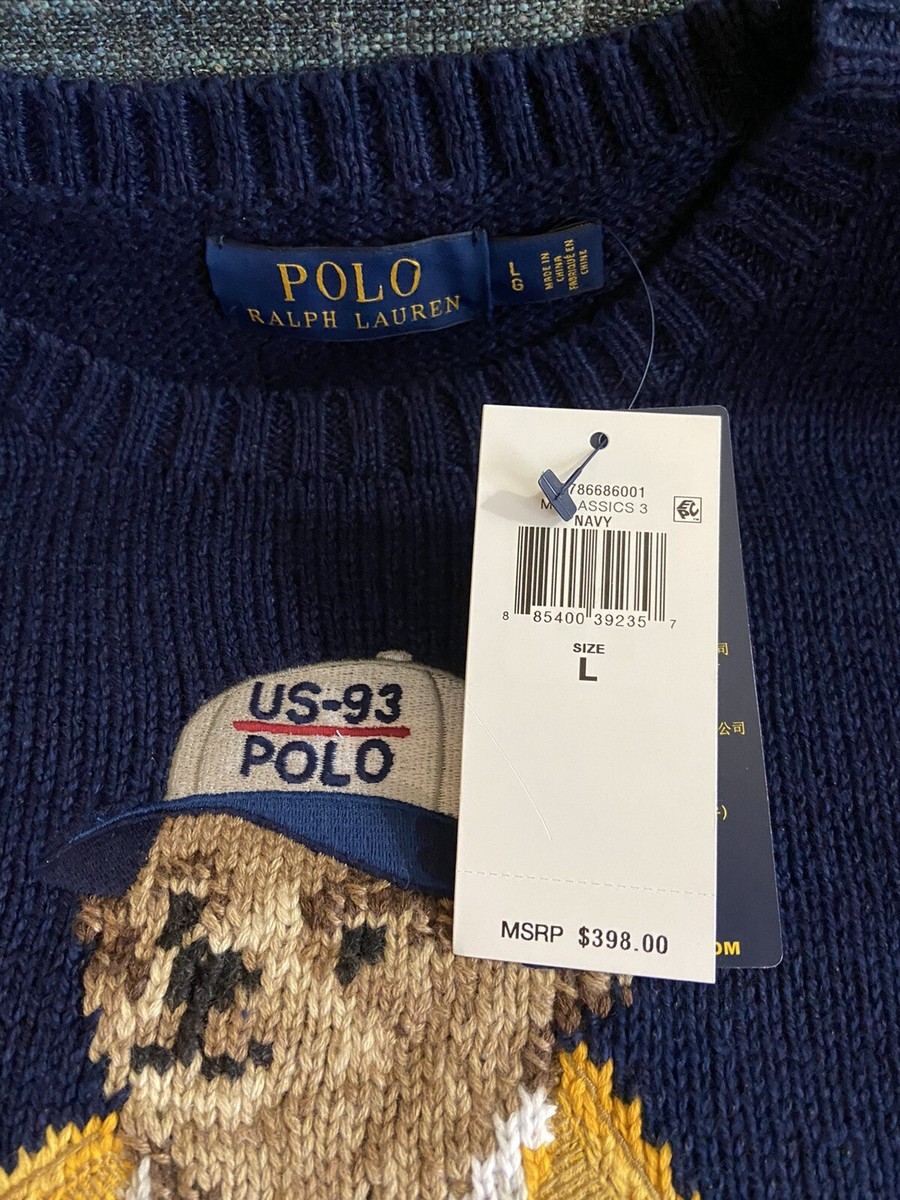 【美品】ラルフローレン　ビッグポロ　ポロベア93 ビンテージ AUTH.POLO RALPH LAUREN MEN'S CP-93 SAILING POLO BEAR NAVY