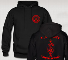 US Army Special Force Sniper School Fort Benning Traning Camp Logo Hoodie