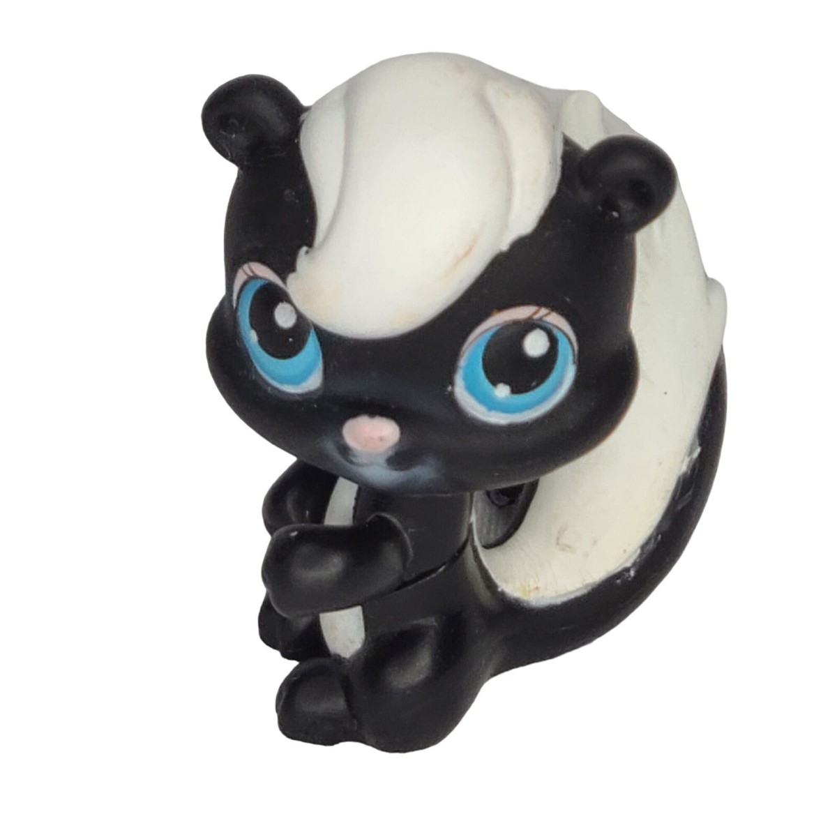 Littlest Pet Shop LPS #85 Skunk Black White Blue Eyes | eBay