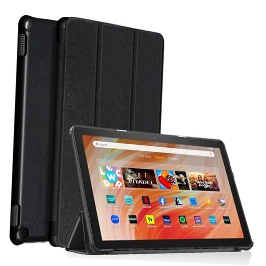 Fire HD 10 Tablet Case,Tablet Case Fits Amazon Kindle Fire HD 10 Kids & Black
