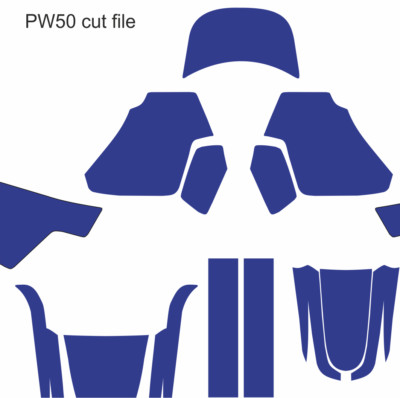 Yamaha Motocross MX vector template PW50 cut design file