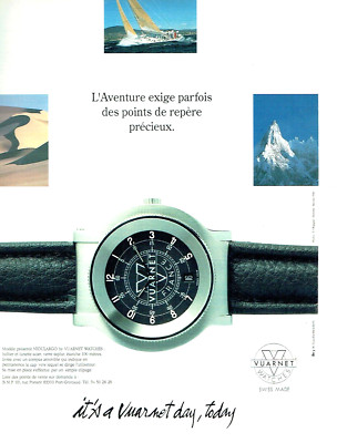 Werbung Advertising 0323 1990 Uhr Vuarnet wasserdicht 100m Abenteuer