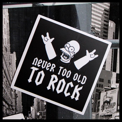 sticker autocollant simpson rule guitare frigo moto vélo punk