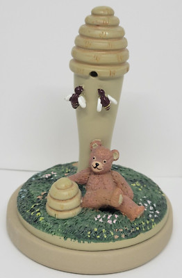 Brown Bag Beehive Bear #1 Cookie Art Stamp Press Mold honey bees
