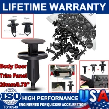 120X 8mm Bumper Clips Retainer Auto Car Hole Plastic Rivets Fastener Fender Push