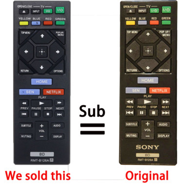 RMT-B126A Replaced Remote For Sony Blu-Ray Player BDP-S1200 BDP-BX120  BDP-BX620