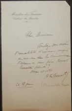 19?? AUTOGRAPH A. CECCALDI - absence of his father Pascal Ceccaldi, deputy Aisne