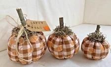 Pumpkins/Fall/Halloween/Bowl Fillers/Set of 3/Farmhouse