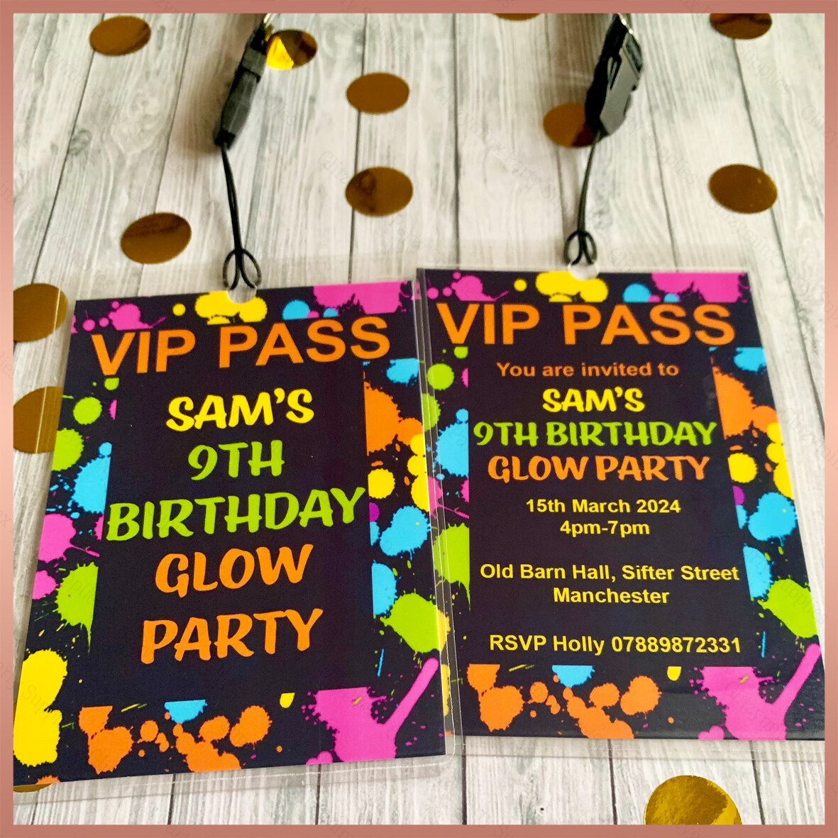 Vip Invitation Neon Glow Glow