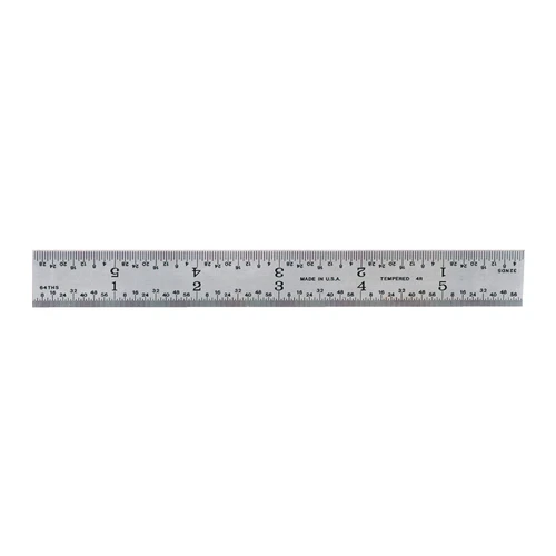 PEC 502-018 18", 5R (32nds, 64ths, 10ths,100ths) Graduation Rigid Rule