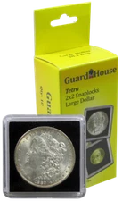 5 Guardhouse Tetra 2x2 Coin Holder Snap Capsule 38mm Morgan Silver Dollar Case