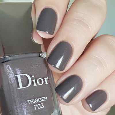 Dior TRIGGER 703 Grey Purple Shimmer Nail Polish Urban Vernis