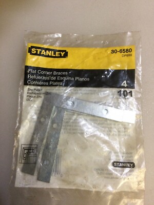 Stanley 30–6580 flat corner Braces. 4 inch. new. 2 in pack | eBay