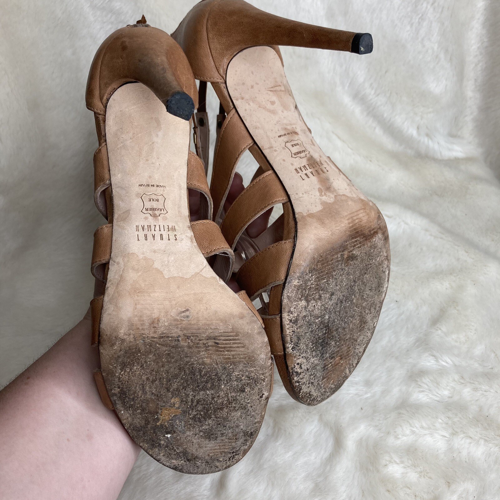 Stuart Weitzman Outing Caged Strappy Brown Leathe… - image 8