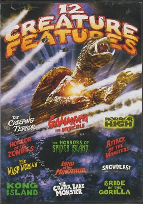 12 Creature Features - (NR 3-DVD set 2012) Very Good Condition