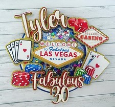 casino / vegas inspired cake topper