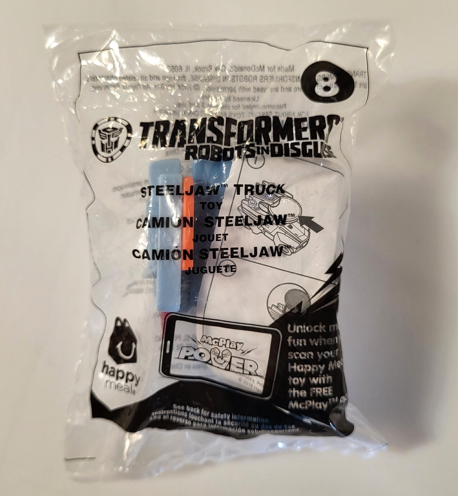 STEELJAW Transformers McDonald's Happy Meal Toy #7 Robots in Disguise Truck NEW