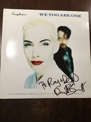 Eurythmics, We Too Are One, Signed Dave Stewart 1989 Vinyl LP World Revival Tour