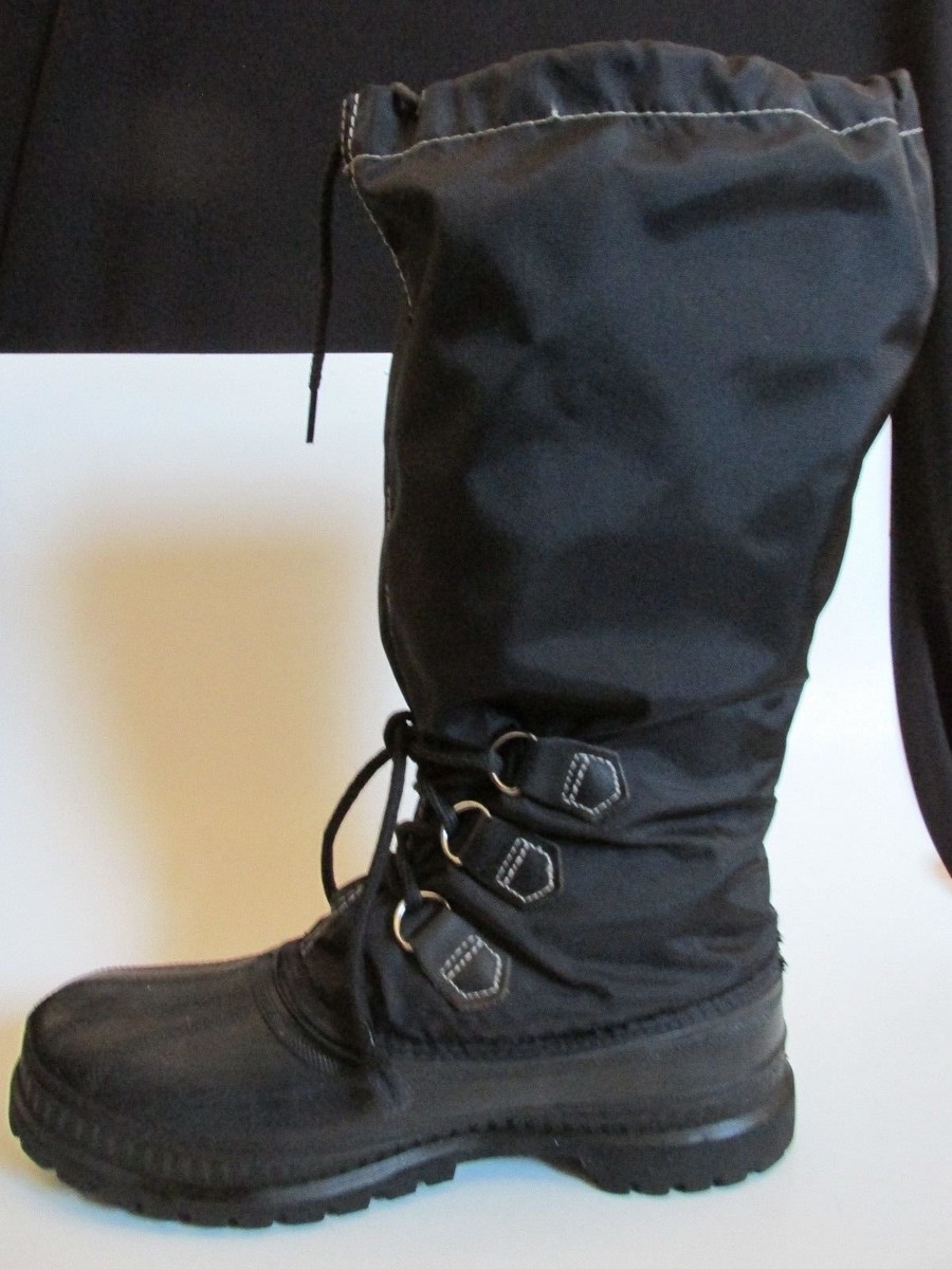 Sorel Kaufman Snowbear Black Nylon Felt Lined Steel Shank  display picture 2