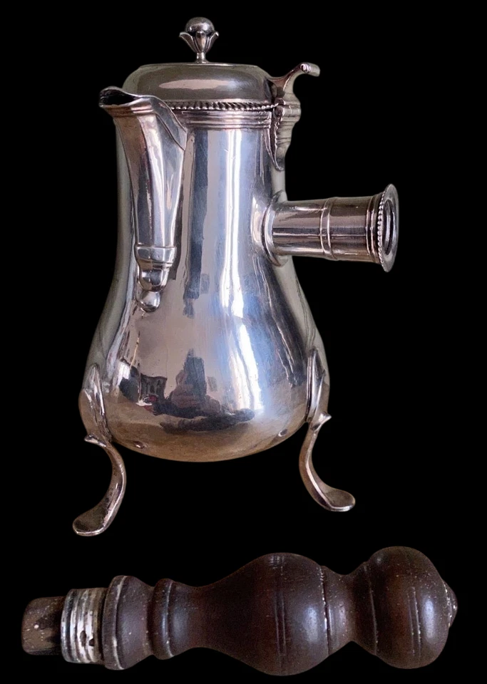 Antigua jarra francesa rara de plata esterlina con sello del siglo XVIII Foto 4 de 4