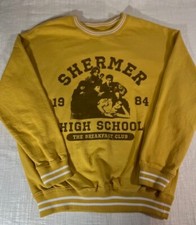 80's Theme The Breakfast Club Womens Size Medium Sweatshirt in Yellow