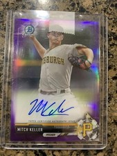 Mitch Keller 2017 Bowman Chrome Auto  Autograph CPA-MK Purple Refractor #84/250