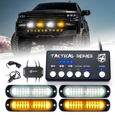 Fit Truck 48 Led Amber Hideaway Strobe Light Kit Emergency Hazard Warning 4 Pod Fit Truck 48 Led Amber Hideaway Strobe Light Kit Emergency Hazard Warning 4 Pod