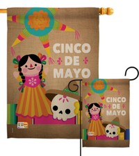 Cinco De Mayo Day Southwest Mexican Battle Pinata Fiesta Garden House Yard Flag