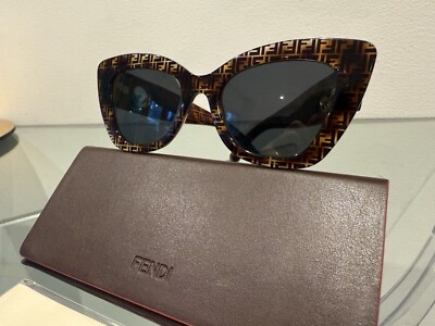 Fendi Brown Zucca Fendi FF0327/S Cat Eye Sunglasses UK