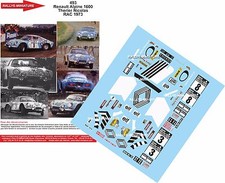 DECALS 1/24 REF 493 ALPINE RENAULT A110 THERIER RAC RALLY 1973 RALLY WRC