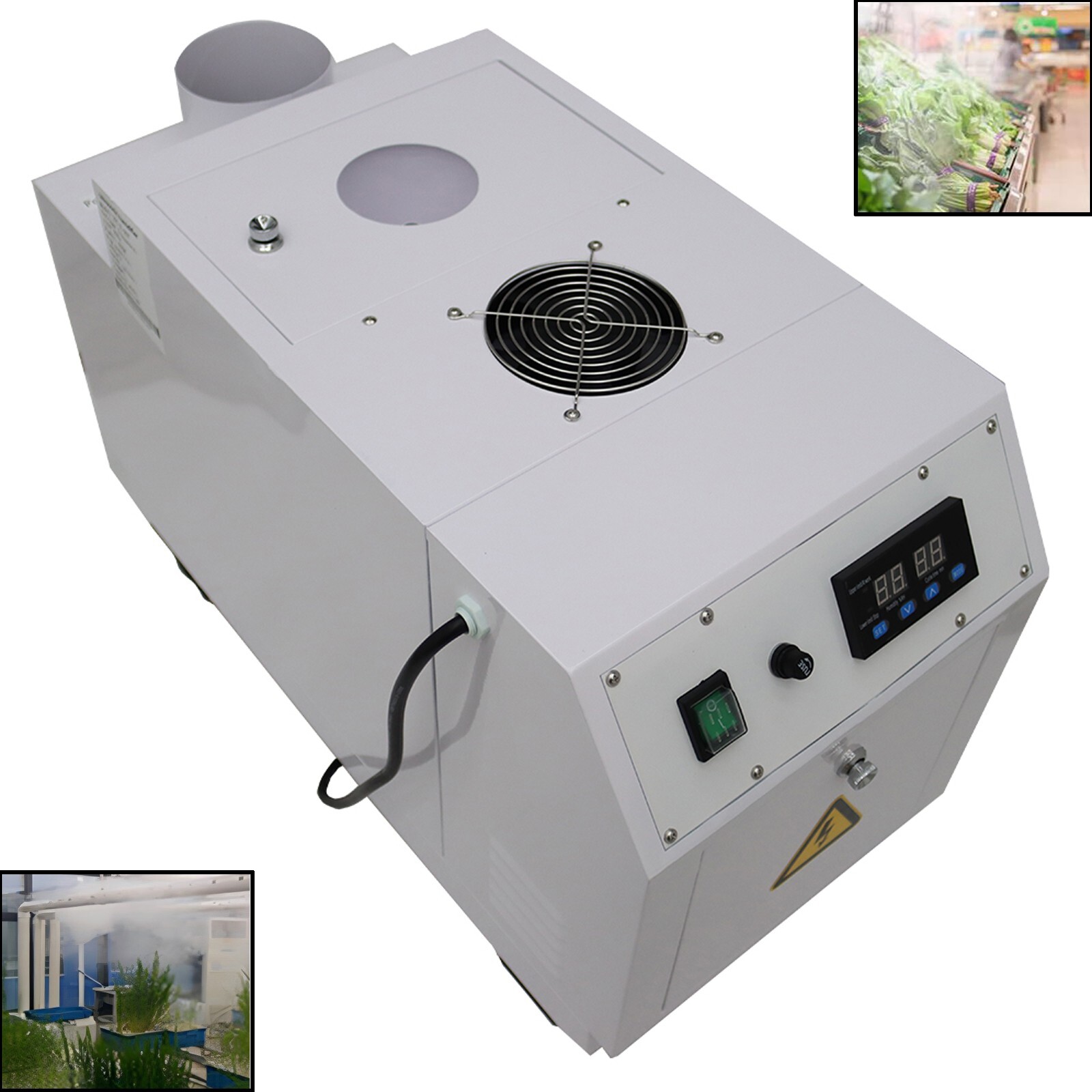 3kg/h Cool Mist Maker 200-500sq.ft With Water Barrel Hole