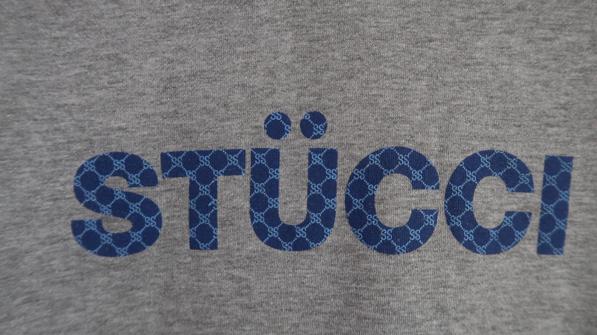 90s vintage Stucci old Stussy Monogram hoodie USA size M RARE | eBay
