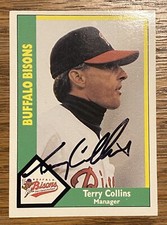 Terry Collins Signed 1990 CMC Autograph Card - Former NY Mets Manager