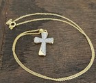 2 Necklaces FAS Thai Gold Over Sterling Silver Cross And Heart Pendant — photo 5