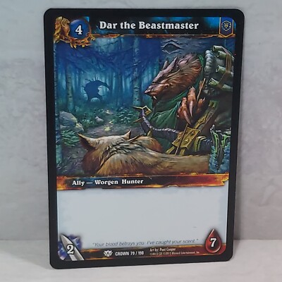 World Of Warcraft Crown Of The Heavens 79/198 Dar The Beastmaster TCG Card