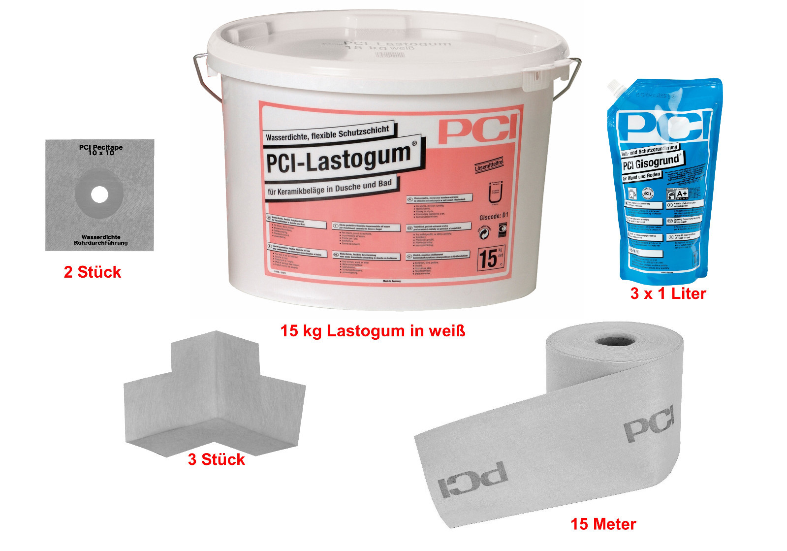 Pci Lastogum Sealing Set 15 Kg White Shower Sealing Bathroom Sealing