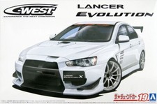 Aoshima 124 The Tuned Car19model Kit C-west Mitsubishi Lancer Evolution Evo X