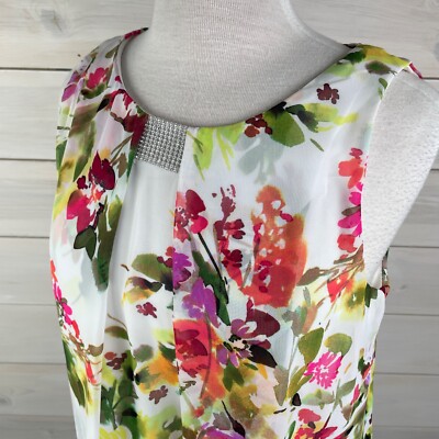 JBS Colorful Retro Mod Sexy Floral Dress Womens Size 10